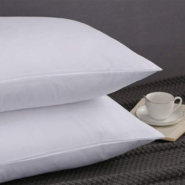 Premium Queen Pillowcases 4 Pack - White Standard - Ultra Soft 1800 Thread Count Microfiber- Double Brushed - Allergies Free - Wrinkle Resistant Pillowcase