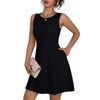 Vidifid Women's Sleeveless Boat Neck Mini Dress Summer A-Line Club