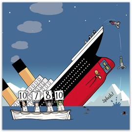 Twizler Funny Card with Titanic - Blank Card - Funny Birthday Card for Men or Women - Happy Birthday Card for Her or Him - Dad Husband Birthday Card Mum Wife - Funny Anniversary Card