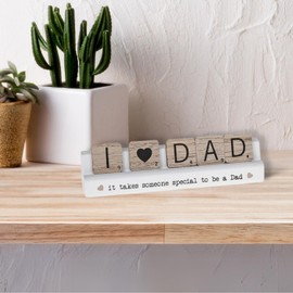 Love Kates Scrabble Sentiments Dad Someone Special Wooden Scrabble Table Plaque Gift 310251