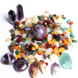 XUQULI Natural Crystal Mixes Obelisks Balls and Pebbles with Colorful Mineral Samples Healing Gemstones for Wedding Decor Creative Gift Great Choice for Home Decoration (Color : Obsidian)