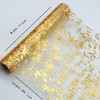 Table Runner,Sparkling Tulle Roll with Gold Foil 28cm x 10M