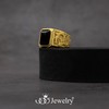 555Jewelry Stainless Steel Men's Ring Black Onyx Ring Square Mens