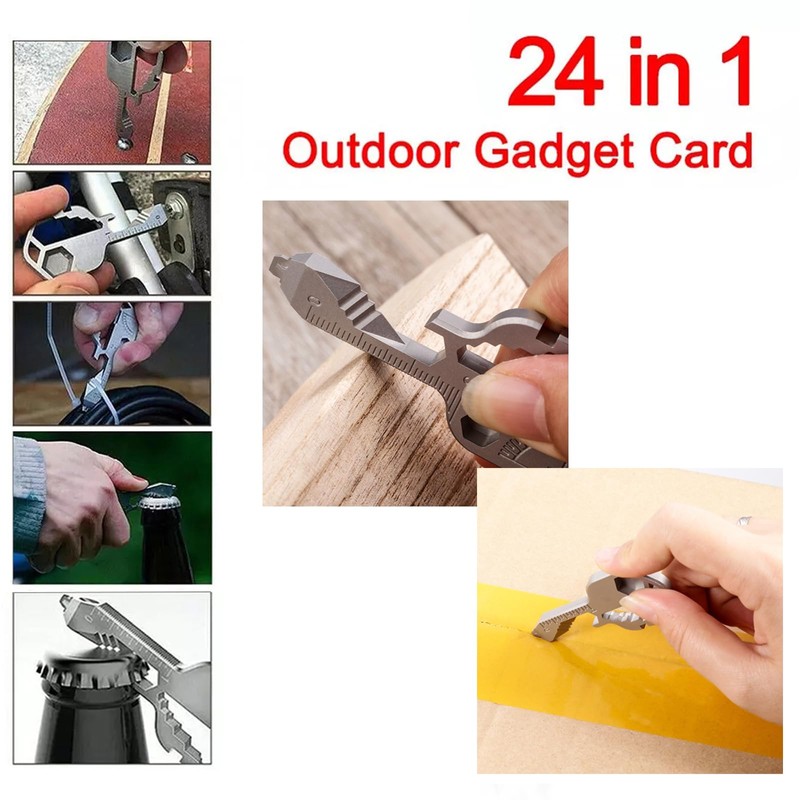 One Them Durable 24-in-1 Multi Tool Key Multifunction Key Shaped
