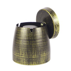 Ruayia Ashtray with Blanket, Storm Ashtray, Wind Ashtray, Stainless Steel, Storm Ashtray with Non-Slip Base, Standing Ashtray for Outdoor and Indoor Use, Small Size, Copper Colour