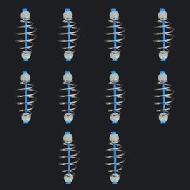 10Pcs Fishing Feeder, Cage Feeder Fishing Method Feeders Luminous Fishing Quick Release Method Feeder and Moulds for Carp Fishing, Middle - Luminous Beads Blue Core