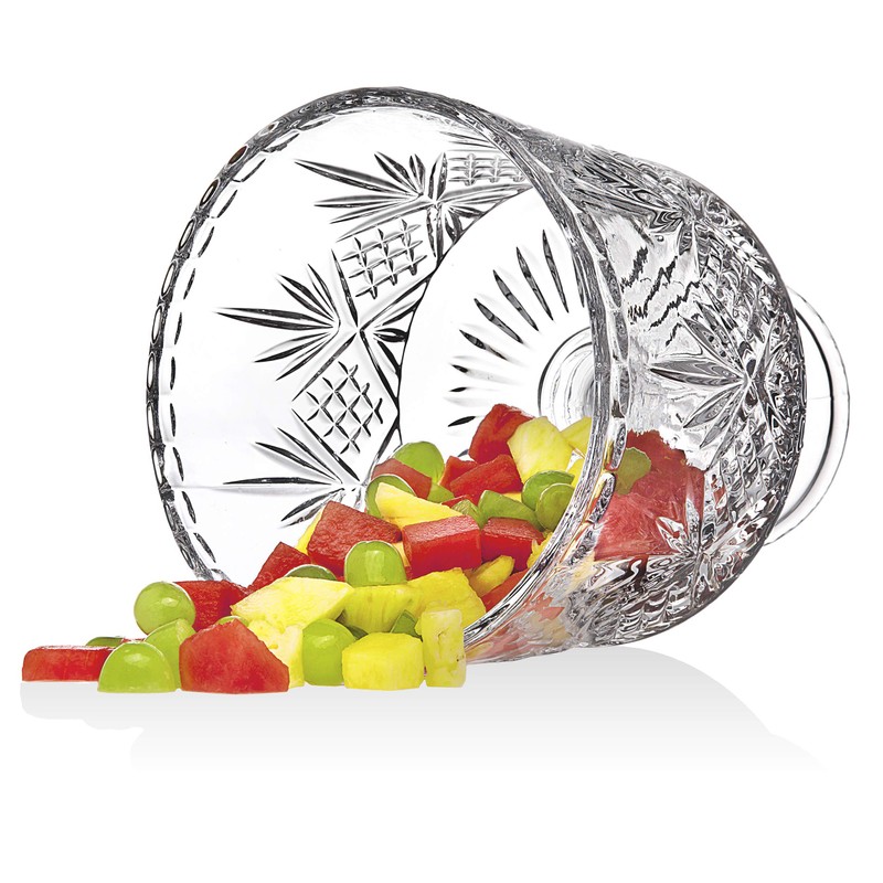 Godinger Trifle Bowl, Fruit Bowl, Crystal Glass Footed Trifle Bowls,