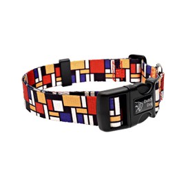 Dutch Dog Amsterdam Eco Friendly Mondrian Dog Collar, 15-20-Inch, Medium