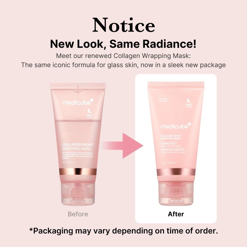Paquete de mascarilla facial despegable envoltura de colágeno para la