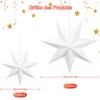 Pextian Paper Star Christmas 5 White Paper Stars for Hanging