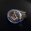 SMANXEY Freemason Blue Lodge Classic Symbol Entry Ring for Men