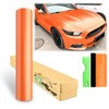 12"x60" (1FTx5FT) Orange Matte Metallic Satin Pearl Vinyl Wrap Sticker