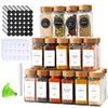 DIMBRAH Spice Jars with Label-4oz 36Pcs, Glass Spice Jars with