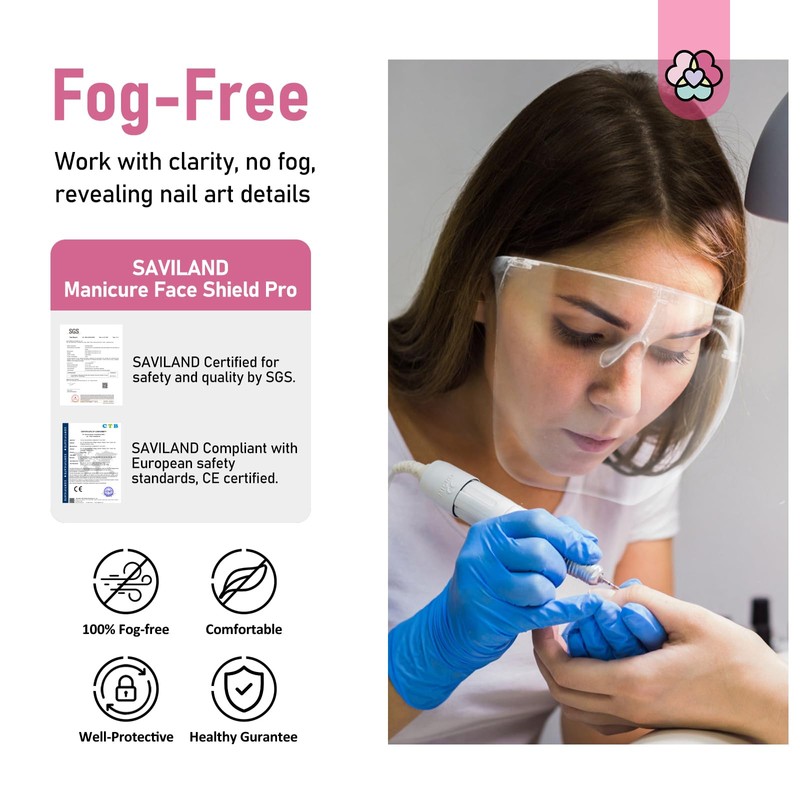 Saviland Nail Face Mask for Nail Drill: Salon Clear Visibility