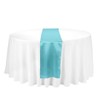 LinenTablecloth 14 x 108-Inch Satin Table Runner Turquoise