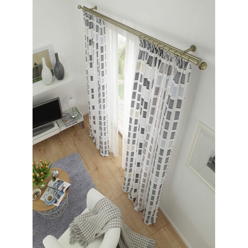 Gardinia Combination Support 2-Track Open for Diameter 19 mm Champagne