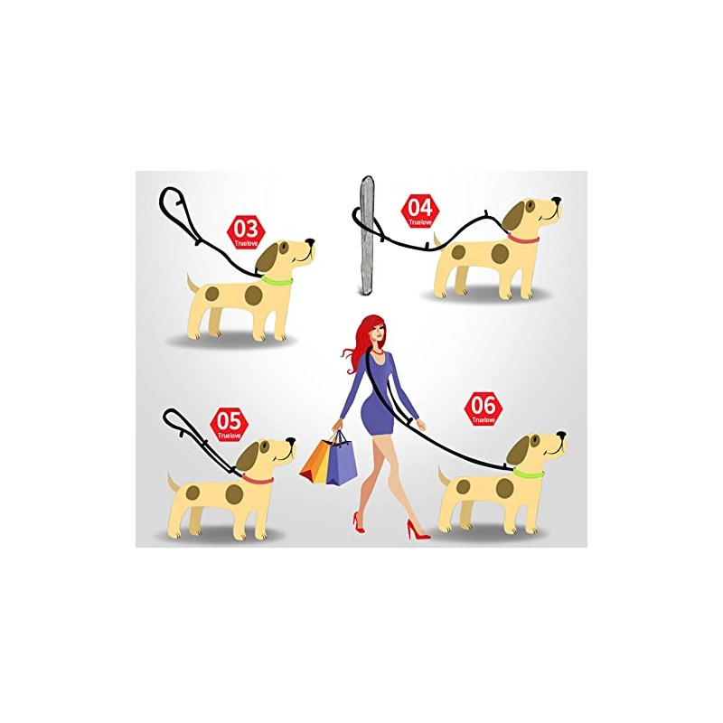 WINHYEPET True Love 7 In 1 Multi-Function Adjustable Dog Lead