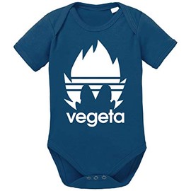 Tee Kiki Adi Vegeta Dragon Proverbs Ball Son Baby Romper Organic Goku Cotton Bodysuit Boys & Girls 0-12, Größe2:80/10-12 Month, Baby:Dark Blue