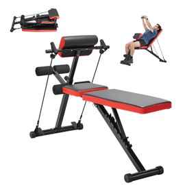 Happybuy Multi-Functional Weight Bench for Full Body Workout, Roman Chair Hyperextension Bench, 770 lbs Adjustable and Foldable Equipment for Back Arm Core Ab Workout, Sit Up Exercise Machine