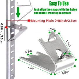 32 Pieces 920158 Freezer Shelf Clip,Stainless Steel Shelf Clip for Refrigerator,Freezer Cooler Shelf Support,Replacement Shelf Square Buckles Clips