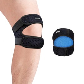 Patella Knee Brace Adjustable Patella Tendon Support Bandage Knee Jumper Band Sports Knee Support Patella Tendon Bandage for Running Jumping Basketball Tennis