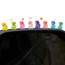 Rislobx Cute Hat Duck, 24Pcs Luminous Hat Duck Car Rear View Mirror Accessories, Mini Duck Car Interior Decor Car Ornaments Dashboard Decoration Automotive Funny Accessories