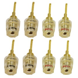 Arklove 8Pack Banana Female Screw-Type Connector Deadbolt Flex Pin Adapter Pl...