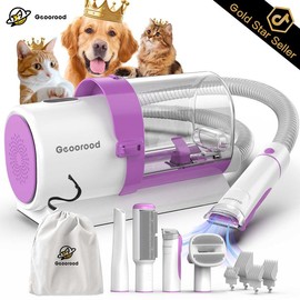 【Geoorood】Dog Grooming Vacuum Kit, Pet Grooming Vacuum with Clipper Nail Grinder, 2.5L Dust Cup Dog deshedding Vacuum Brush with 4-6 Pet Grooming Tools for Shedding Pet Hair, Professional Pet Grooming Vacuum Kit#SeptemberRestock#FallFreshness:_Green