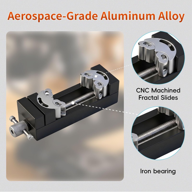 Fractal Vise, Self-Adjusting Mini Drill Press Vise for Irregular Shapes
