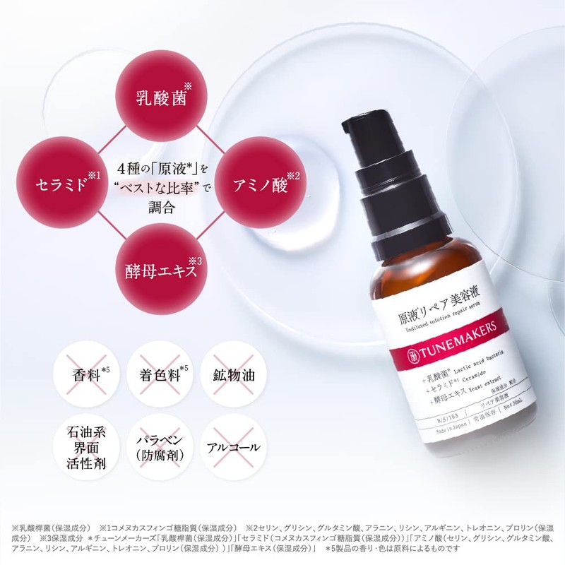 Tunemakers Serum, Sensitive Skin, Fluctuating Skin, Rough Skin, Solution Repair