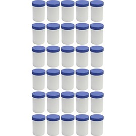 30 75ml Salve Tin Containers Cream/Ointment Kruke High Capacity with Blue Lids – Made in Germany