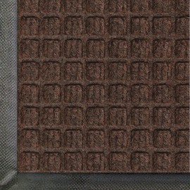 WaterHog Commercial-Grade Entrance Mat, Indoor/Outdoor Floor Mat 5' Length x 3' Width, Dark Brown by M+A Matting