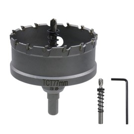 Rannb 3"/77mm Carbide Hole Saw Metal Steel Hole Cutter for Stainless Steel, Metal, Mild Steel