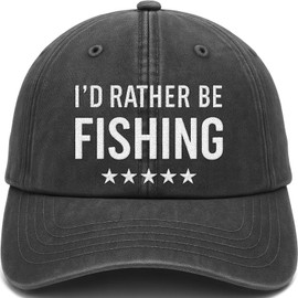 Agantree art Father's Day Birthday Gifts for Fishing Lover Dad Baseball Cap Present Ideas,Gender Neutral Unisexual Baseball Hats Women Men Grey