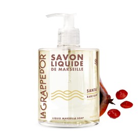 La Grappe d'Or Rare Sandalwood Marseille Hand Soap with Essential Oils | Handmade in France from Moisturizing Organic Olive & Coconut Oil | Natural Cruelty-Free & Vegan, 16.90 oz Liquid