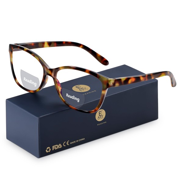 EASY READ Bifocal Reading Glasses for Women,Blue Light Blocking Computer