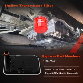 29537965 Transmission Filter for Allison 1000/2000/M7 Series, Shallow Pan Filter Compatible with 6.6L Duramax Diesel 2001-2010 Chevy Silverado/GMC Sierra 2500 3500 HD