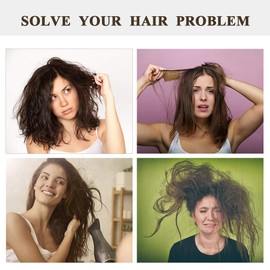 Professional Hair Straightener Comb, Salon Hairdressing Double Brushes Wooden Anti-static Tool