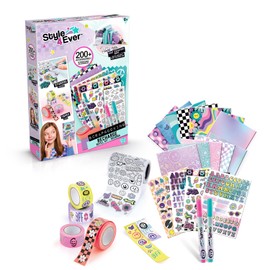 Canal Toys Scrapbooking Kit, Over 200 Accessories, Hours of Creative Fun, Scrap and Personalise Your Favorite Notebook, Stickers, Tape, Stencils, Endless Possibilities