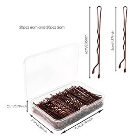 SURALIN 100 Pieces Hair Clips for Women, Hair Clips, Invisible Metal Hair Clips, Professional Hair Pins, Two Lengths