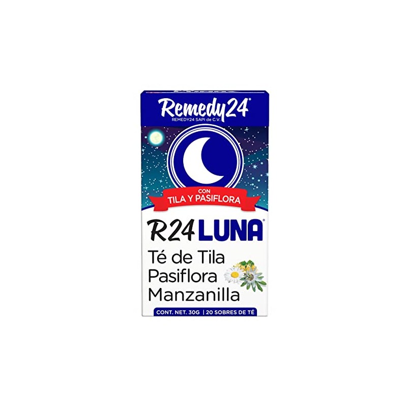 Remedy24, Té Funcional Remedy24 Luna 20 Sobres 30g, 30 gramos