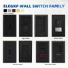 ELEGRP Single Pole Toggle Light Switch with Plate, 15 Amp,