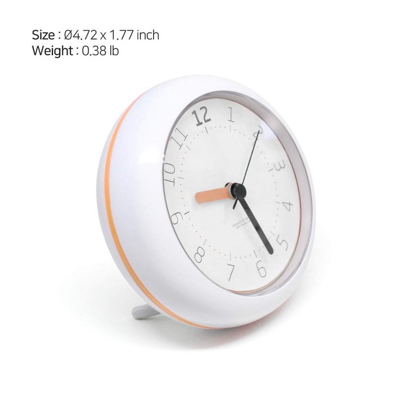 Mooas Silent Waterproof 3-in-1 Clock - Bathroom & Shower Use,