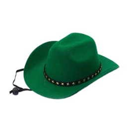 SLOTHCITY Cowboy Pet Hat Cosplay Cap for Dogs and Cats Six Colors (Green, Medium)