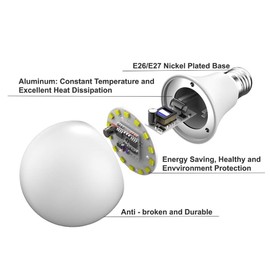 Vgogfly Sensor Lights Bulb Dusk to Dawn LED Light Bulbs Smart Lighting Lamp 7W E26/E27 Automatic On/Off, Indoor/Outdoor Yard Porch Patio Garage Garden (Warm White, 2 Pack)