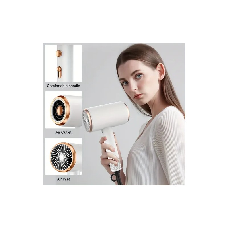 Secadora Cabello Con Difusor Profesional Iones De Aire Frio