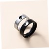 COHEALI 2sets Yin Ring Set Couples Ring for Him and