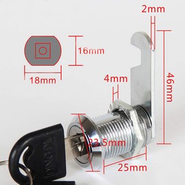 TOP-VIGOR 4Pcs 25mm Security Cam Lock, Cabinet Drawer Security Mailbox Locks with 8 Keys for Cupboard, Drawer, Wardrobe, Letter Box and Toolbox, Keyed Alike