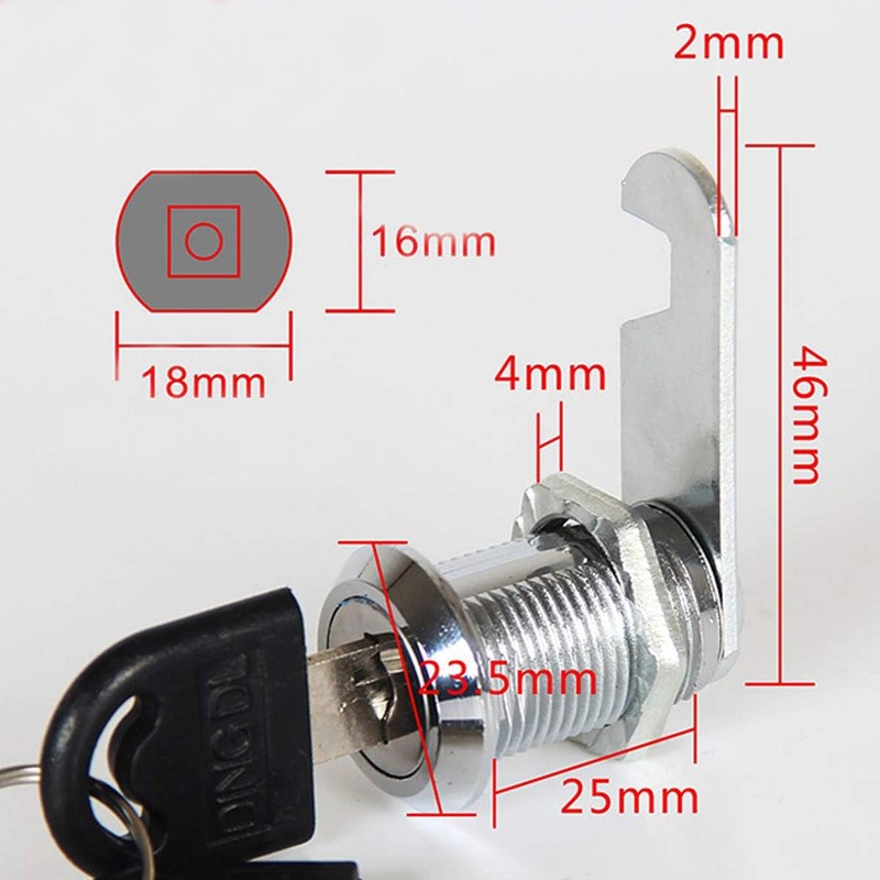 TOP-VIGOR 4Pcs 25mm Security Cam Lock, Cabinet Drawer Security Mailbox