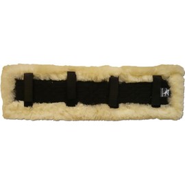 ENGEL GERMANY Sheepskin Breastplate Cover cotton colour black lambskin colour natural size 60x14cm (Kamde)